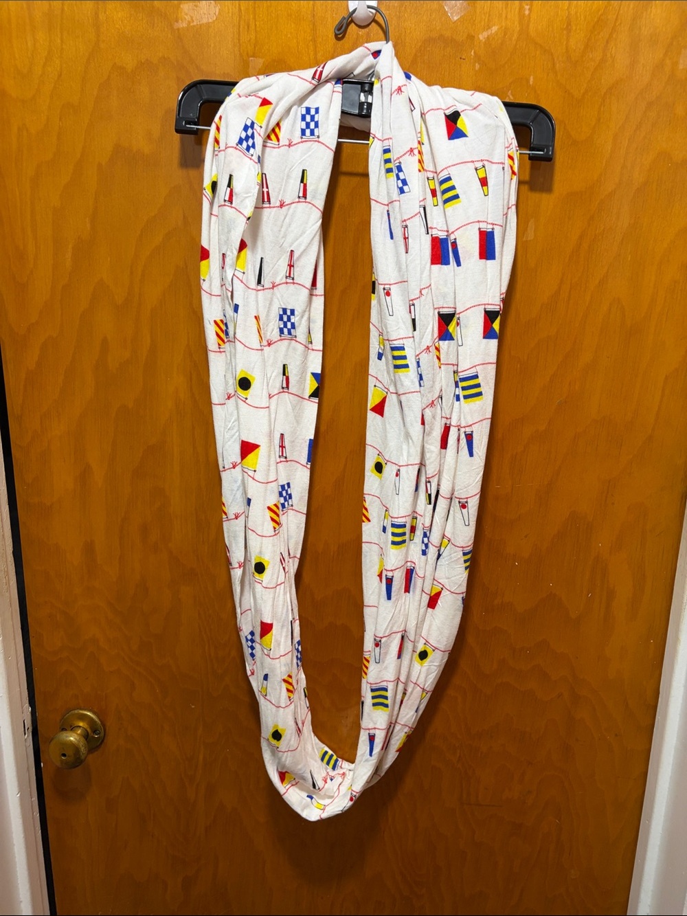 Sperry Nautical Signal Flag Infinity Scarf - White with Red, Blue, Yellow, Black
